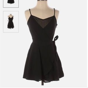 Express Black Tie Wrap Dress